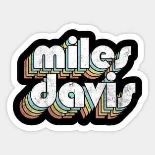 Miles Davis - Retro Letters Typography Style Sticker